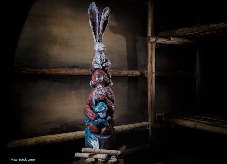 Le lièvre, l’ours et le renard bleu